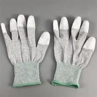 ESD سیف PU فنگر لیپت دستانے